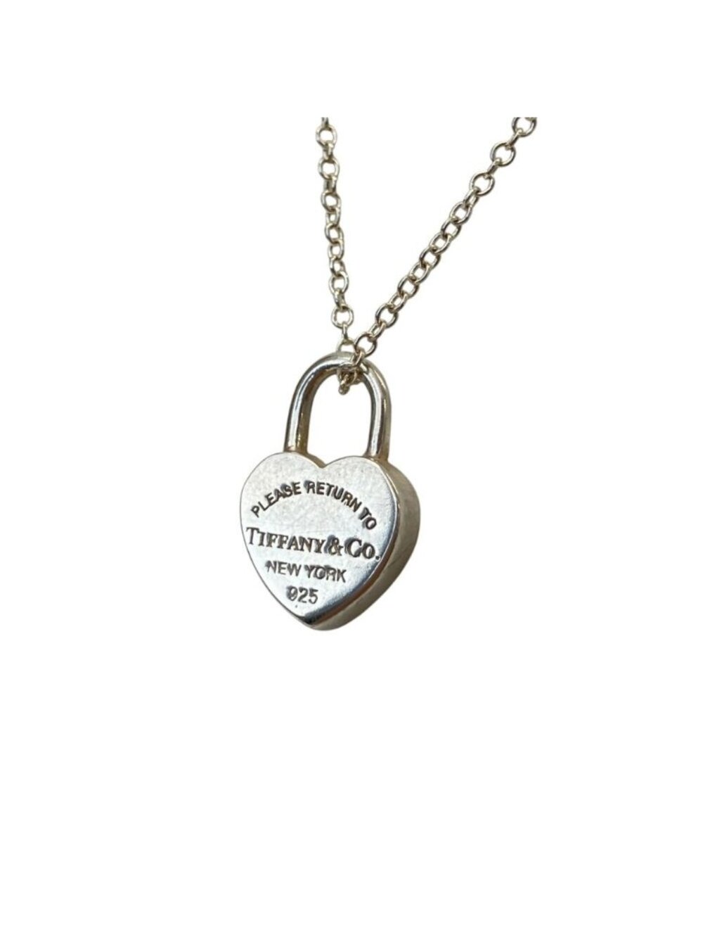 Tiffany & Co Return to Tiffany Heart Lock Necklace Silver